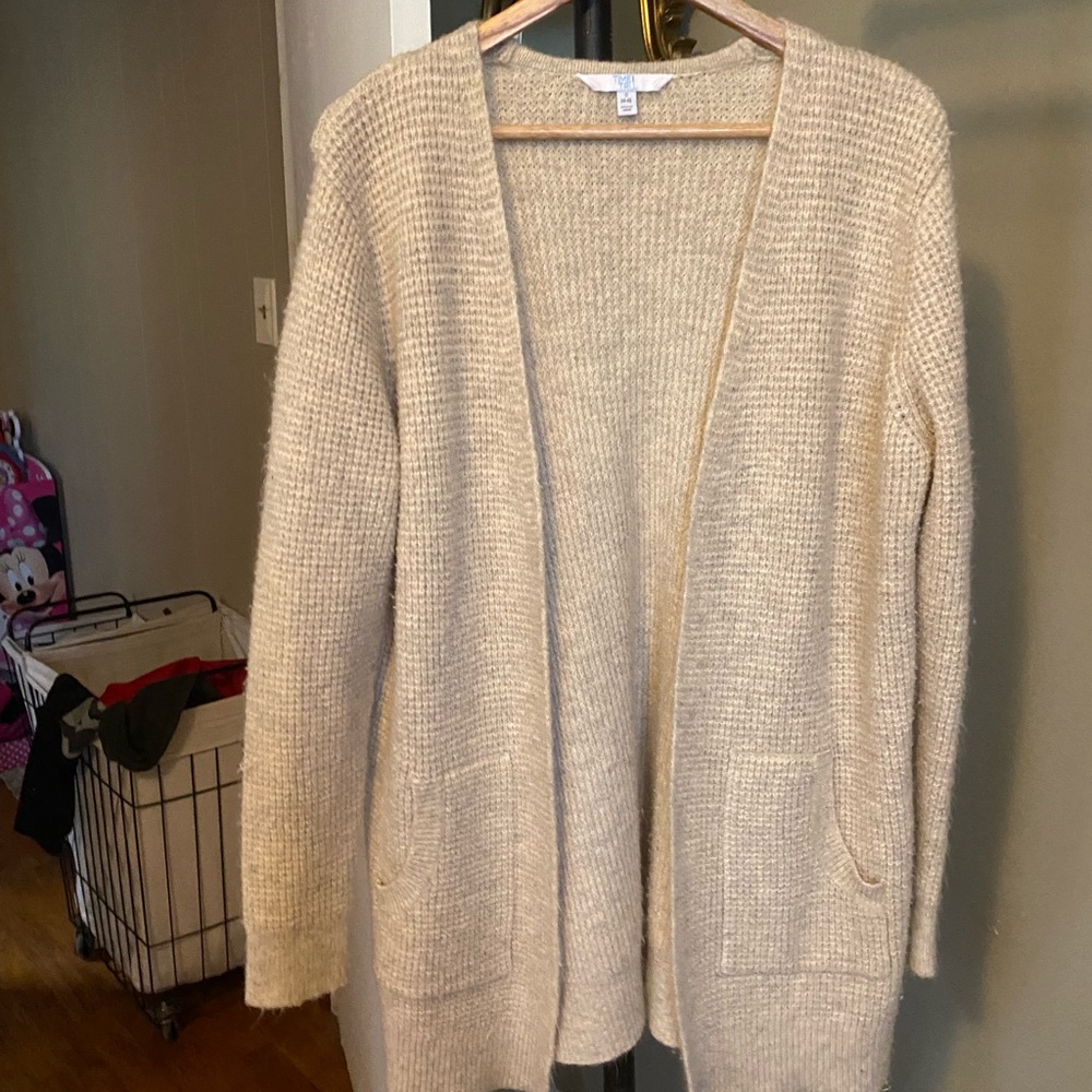 Time and Tru Tan Beige Cardigan